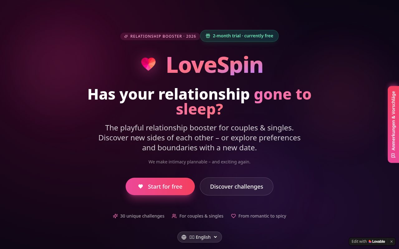 Screenshot: LoveSpin